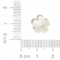 12mm white ABS pearl five-petal flower bead with radial relief for DIY hair accessories - Five-Petal Flower / 11mm (100 Pieces/Pack)