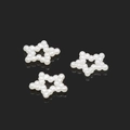 Stervormige witte ABS parelhangers voor DIY haaraccessoires en het maken van sieraden - Kralen kunstmatige parel ster / 11x11mm (Ongeveer 100 stuks/verpakking)