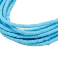 Perles Heishi plates bleu clair en pâte polymère pour bijoux DIY et bracelets - Bleu clair