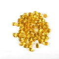 Lemon yellow teardrop glass beads for DIY jewelry making and handmade crafts - 5 Pcs/Pack (Approx 9mm Length, 6mm Width, 1mm Hole) / Transparent Yellow
