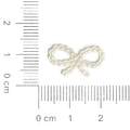 Creamy white ABS pearl bowknot charm for DIY hair accessories 2.1cm x 1.1cm - Beaded Bowtie / 18mm (100 Pieces/Pack)