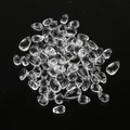 Clear waterdrop glass beads for DIY jewelry making with smooth transparent finish - 5 Pcs/Pack (Approx 9mm Length, 6mm Width, 1mm Hole) / Clear White