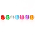 7 colorful hollow aluminum hair rings for dreadlocks and braided hair styling - Hollow Carved Style 2 (BJL001) / 50 Pieces Pack (10x10mm)