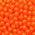 Vibrant orange ABS acrylic round pearl beads for DIY jewelry and bracelet making - Orange Red