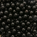 Polished glossy black ABS acrylic round beads for DIY jewelry and handmade bracelets - Black