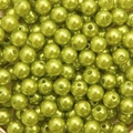 Vibrant bright green ABS acrylic pearl beads with glossy finish for DIY jewelry crafts - Light Green