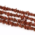 Irregular reddish-brown goldstone crystal beads with shimmering metallic glitter - Goldstone (BTB784)