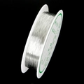 Bright silver 0.2mm jewelry wire for DIY craft on a white plastic spool roll - Silver (0.3mm)