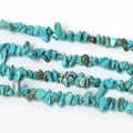 Natural turquoise chip stone beads for DIY jewelry with unique mineral veins - Synthetic Turquoise (BTB784)