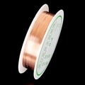 0.4mm copper wire spool for jewelry making on white plastic reel, metallic finish - Red Copper (0.4mm)