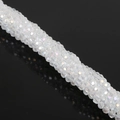 4mm gefacetteerde kristallen glaskralen met transparante AB-regenboogcoating voor sieraden - 4mm (Ongeveer 88-90 Kralen/Streng) / AB Wit