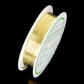 0.8mm gold copper wire for jewelry making and DIY crafts on a white spool - Gold (0.8mm)
