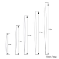 5pcs silver stainless steel big eye beading needles set in five varied lengths - 5 Pcs Set (5.8/7.6/10.2/11.5/12.8cm)