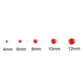 Rode hars kattenoog kralen in maten 4mm tot 12mm voor DIY sieraden accessoires - 4mm (50 Stk./Verpakking) / Rood
