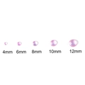 Roze hars cabochons met kattenoog effect voor DIY sieraden in maten van 4mm tot 12mm - 4mm (50 Stk./Verpakking) / Roze