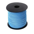 Blue faux suede cord for DIY jewelry making neatly wound on black spool - 100 Yards/Roll / Lake Blue