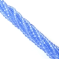 4mm faceted royal blue crystal glass beads for DIY jewelry making and earrings - 4mm (Approx. 88-90 Beads/Strand) / Light Blue