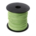 Light green faux suede cord on black spool for handmade DIY jewelry weaving projects - 100 Yards/Roll / Light Green