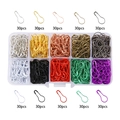 Lot de 300 épingles de sûreté bulbe en 10 couleurs avec boîte de rangement - Coffret 10 Compartiments