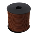 Rollo de cordón plano de antelina marrón para manualidades y trenzado de joyas - 100 Yardas/Rollo / Café
