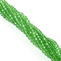 Faceted 4mm green crystal glass beads for DIY handmade earrings and jewelry making - 4mm (Approx. 88-90 Beads/Strand) / Grass Green