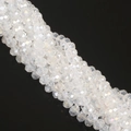 Cuentas de vidrio de cristal facetado de 8mm para la creación de joyas y pulseras DIY - 8mm / Blanco AB