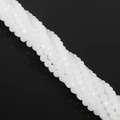 Strand of 4mm milky white faceted glass crystal beads for DIY jewelry making - 4mm (Approx. 88-90 Beads/Strand) / White Jade