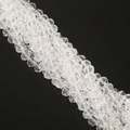 Transparent 8mm faceted glass rondelle beads for DIY jewelry and bracelet making - 8mm 1 Strand/Pack (Approx 65-68 Beads) / Clear White