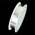 0.5mm silver-plated copper wire on white spool for DIY jewelry making and beading - Silver (0.5mm)