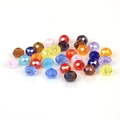 6mm faceted colorful crystal rondelle glass beads for DIY jewelry making and earrings - 6mm (100pcs/Pack) / Random Mixed Colors