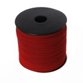 Cordón de antelina roja en carrete para manualidades y fabricación de joyas DIY - 100 Yardas/Rollo / Rojo