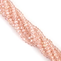 Sparkling champagne faceted glass crystal rondelle beads for DIY jewelry making - 幻彩水粉红