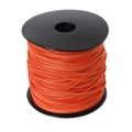 Cordón plano de ante sintético naranja vibrante para tejer joyas de bricolaje y manualidades - 100 Yardas/Rollo / Rojo Anaranjado