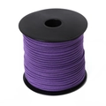 Rollo de cordón de cuero de terciopelo morado de doble cara para joyería DIY - 100 Yardas/Rollo / Púrpura