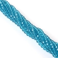 Lake blue multifaceted crystal glass bead strands for DIY jewelry and earrings - 4mm (Approx. 88-90 Beads/Strand) / Peacock Blue
