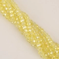 6mm faceted crystal glass rondelle beads in bright yellow for DIY jewelry making - 6mm (80-85 Pcs/Pack) / Iridescent Yellow