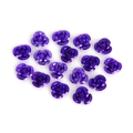 Three-dimensional purple aluminum rose flower beads for DIY jewelry and crafts - Deep purple
