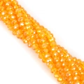 6mm faceted orange crystal glass wheel beads for DIY jewelry and earrings making - 6mm (80-85 Pcs/Pack) / AB Orange Yellow