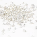 DIY jewelry making small silver plated hollow cylindrical metal crimp tube beads - 2.5mm (500 Pieces/Pack) / Silver