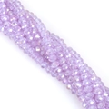 Faceted light purple crystal rondelle beads for DIY jewelry making and necklaces - 6mm (80-85 Pcs/Pack) / Crystal Purple AB