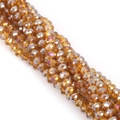 Faceted 8mm amber glass crystal spacer beads for DIY jewelry making and bracelets - 8mm / Golden Yellow AB