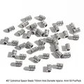 Makro-Detail von 7x5mm antik-silbernen Zylinderperlen für DIY-Schmuckherstellung - #07 Zylindrische Zwischenperle (7x5mm)