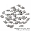 Details von 10x5mm Silber-Zwischenperlen mit 3mm Loch für DIY-Schmuckherstellung - #08 Zylindrische Zwischenperle (10x5mm)