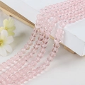 Strand of 8mm faceted pink glass crystal beads for DIY jewelry making and bracelet design - 8mm (Approx. 60-65 Pcs/Strand) / Light Pink