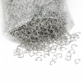 Bulk silver triangle jump rings for DIY jewelry making and connecting beads - 20 Pieces/Pack (6x10mm) / White Gold