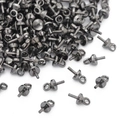 DIY jewelry finding gunmetal eye pin screw bails for half drilled pearl pendants - Gunmetal