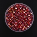 DIY Jewelry Acrylic Pearl Beads in Bright Red Aurora Finish with Round Storage Case - 8mm / 50 Pcs/Pack / Transparent Red AB
