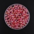 Aurora pink acrylic round beads for DIY jewelry making and bracelet crafting - 8mm / 50 Pcs/Pack / Transparent Dark Pink AB
