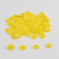 Bright yellow resin snap fasteners set with caps and studs for children's clothing DIY - True Yellow