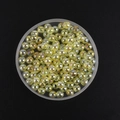 DIY iridescent yellow acrylic beads for handmade jewelry with rainbow luster finish - 8mm / 50 Pcs/Pack / Transparent Yellow AB